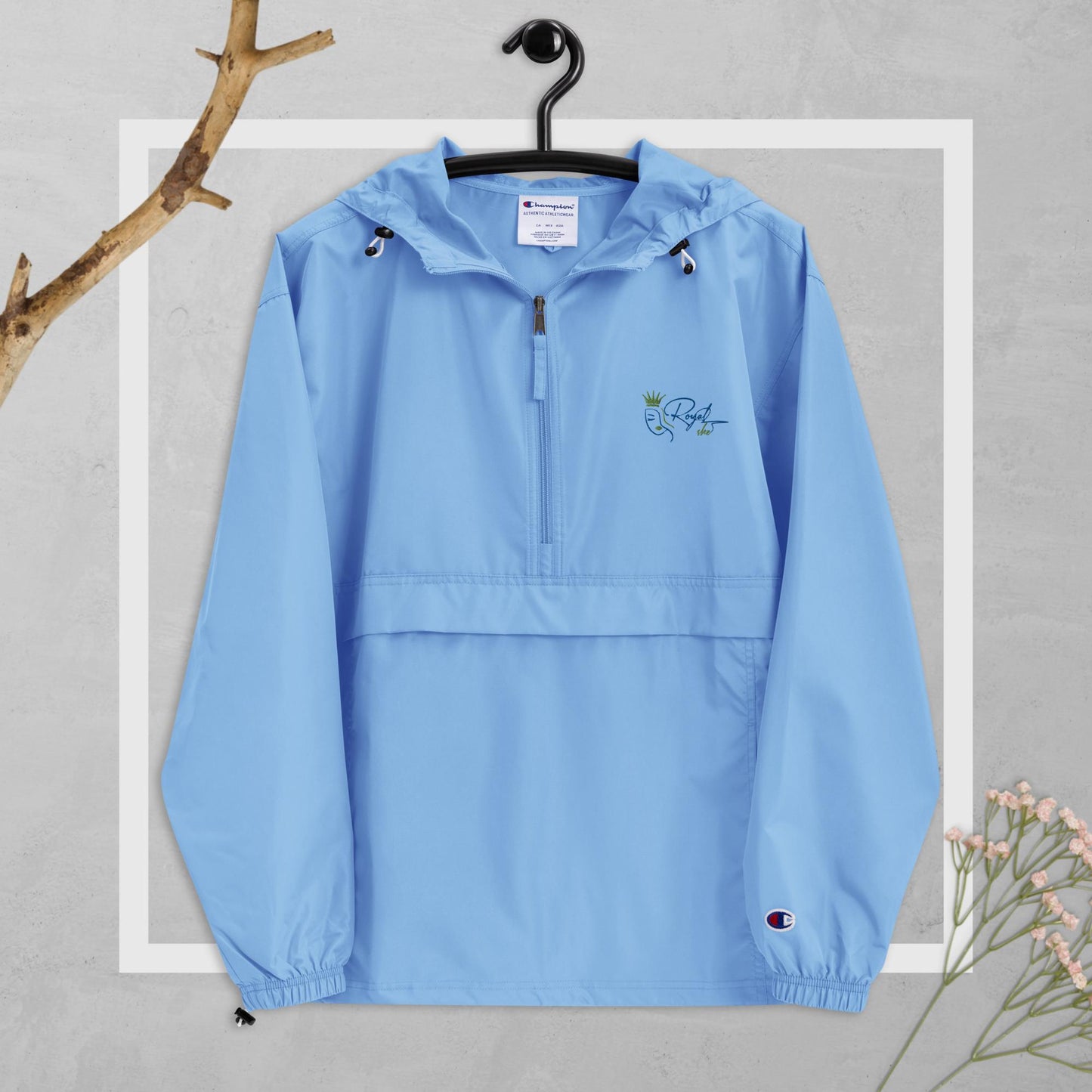 Royal She Embroidered Champion Packable Jacket