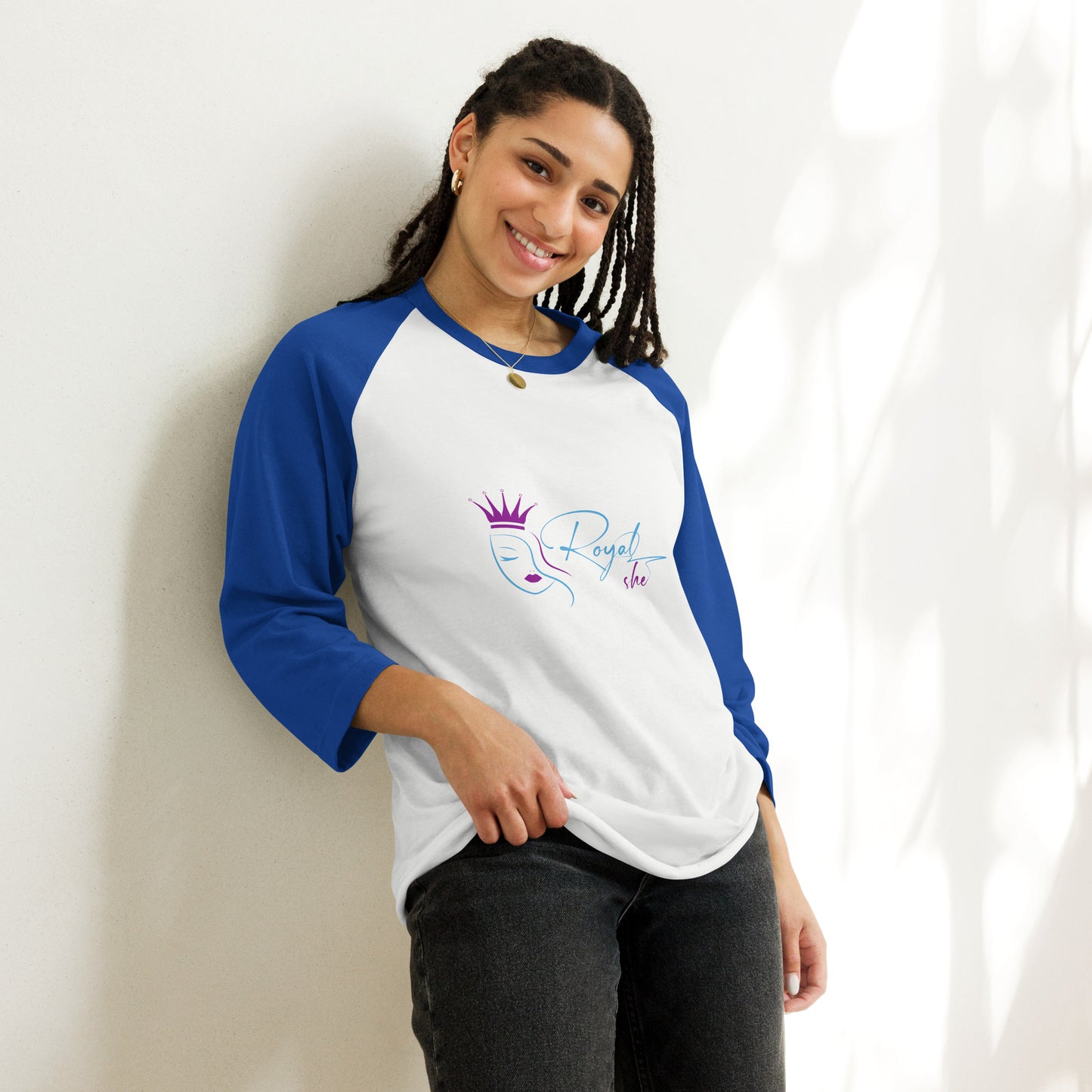 Royal She 3/4 Sleeve Raglan Shirt