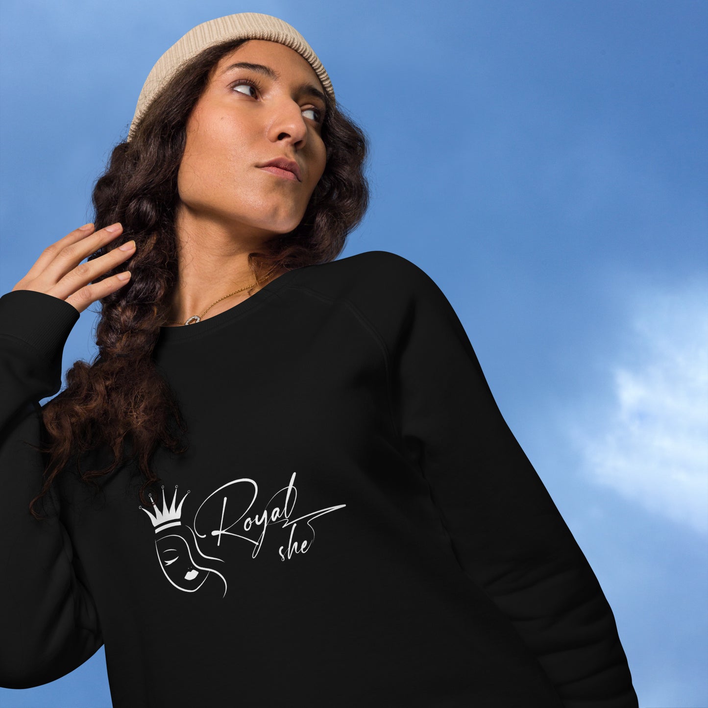 Royal She Organic Raglan Sweatshirt