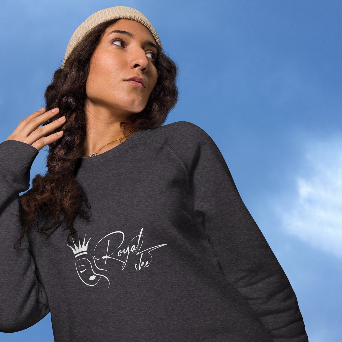 Royal She Organic Raglan Sweatshirt